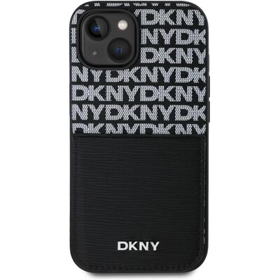 DKNY pouzdro na iPhone 15 černé s kapsou na karty DKNY pouzdro na iPhone 15 černé s kapsou na karty