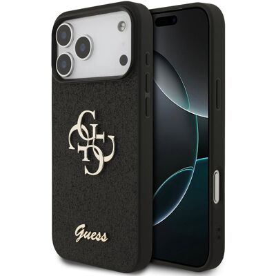 Guess PU Fixed Glitter 4G Metal Logo Zadní Kryt pro iPhone 18 Pro Max Black Guess PU Fixed Glitter 4G Metal Logo Zadní Kryt pro iPhone 18 Pro Max Black