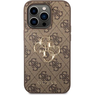 Pouzdro Guess pro iPhone 15 Pro hnědé - Přesné výřezy Pouzdro Guess pro iPhone 15 Pro hnědé - Přesné výřezy