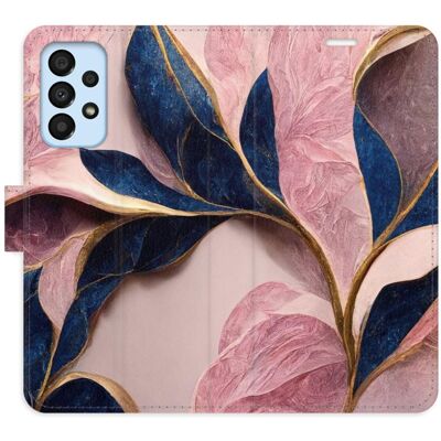 iSaprio flip pouzdro Pink Leaves pro Samsung Galaxy A33 5G iSaprio flip pouzdro Pink Leaves pro Samsung Galaxy A33 5G