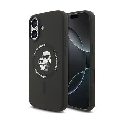 Karl Lagerfeld Liquid Silicone Karl and Choupette MagSafe Zadní Kryt pro iPhone 17 Black Karl Lagerfeld Liquid Silicone Karl and Choupette MagSafe Zadní Kryt pro iPhone 17 Black