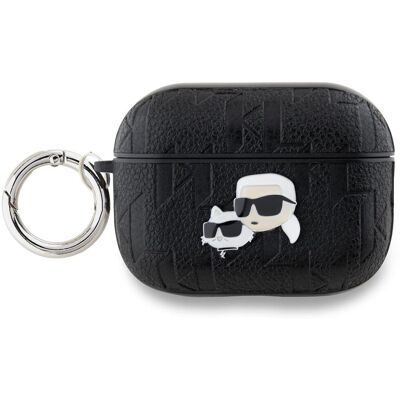 Kryt Karl Lagerfeld pro AirPods Pro 2 Černý - S monogramem Karl & Choupette Kryt Karl Lagerfeld pro AirPods Pro 2 Černý - S monogramem Karl & Choupette