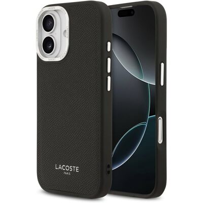 Lacoste PU Leather Champs Elysees MagSafe Zadní Kryt pro iPhone 17 Black Lacoste PU Leather Champs Elysees MagSafe Zadní Kryt pro iPhone 17 Black