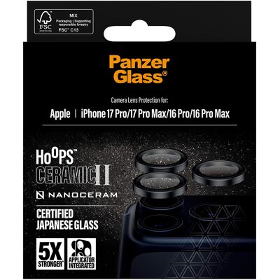 PanzerGlass Hoops Ceramic II Apple iPhone 17 Pro/16 Pro/15 Pro/17 Pro Max/16 Pro Max/15 Pro Max PanzerGlass Hoops Ceramic II Apple iPhone 17 Pro/16 Pro/15 Pro/17 Pro Max/16 Pro Max/15 Pro Max