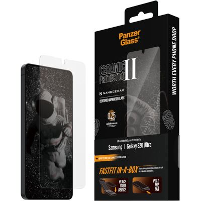 PanzerGlass Ceramic II Samsung Galaxy S26 Ultra s bezprašným instalačním boxem PanzerGlass Ceramic II Samsung Galaxy S26 Ultra s bezprašným instalačním boxem