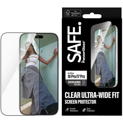 PanzerGlass SAFE Apple iPhone 18 Pro/17 Pro s instalačním rámečkem PanzerGlass SAFE Apple iPhone 18 Pro/17 Pro s instalačním rámečkem