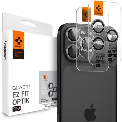 Spigen Glass tR EZ Fit Optik Pro 2 Pack Gray iPhone 17/16/15/14 Pro / 17/16/15/14 Pro Max Spigen Glass tR EZ Fit Optik Pro 2 Pack Gray iPhone 17/16/15/14 Pro / 17/16/15/14 Pro Max