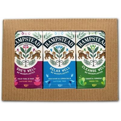Hampstead Tea BIO dárkový balíček výběr wellness čajů 3 × 20 ks Hampstead Tea BIO dárkový balíček výběr wellness čajů 3 × 20 ks