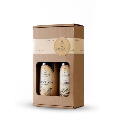 Emedis CAMELLUS Sirup Balíček Premium Jitrocel s mátou, Zázvor 2 × 0,25 l Emedis CAMELLUS Sirup Balíček Premium Jitrocel s mátou, Zázvor 2 × 0,25 l