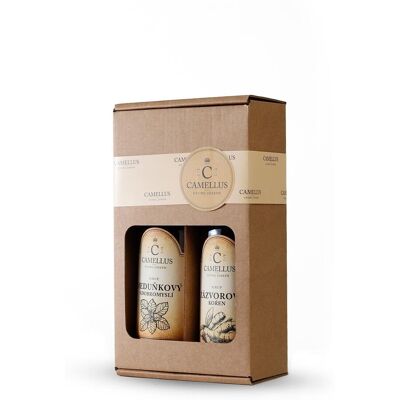 Emedis CAMELLUS Sirup Balíček Premium Meduňka s dobromyslí,Zázvor 2 × 0,25 l Emedis CAMELLUS Sirup Balíček Premium Meduňka s dobromyslí,Zázvor 2 × 0,25 l