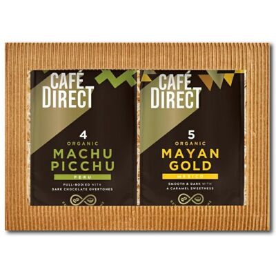 Cafédirect Machu Picchu BIO a Mayan Gold SCA 82, mletá, dárkový balíček, 2 × 200g Cafédirect Machu Picchu BIO a Mayan Gold SCA 82, mletá, dárkový balíček, 2 × 200g