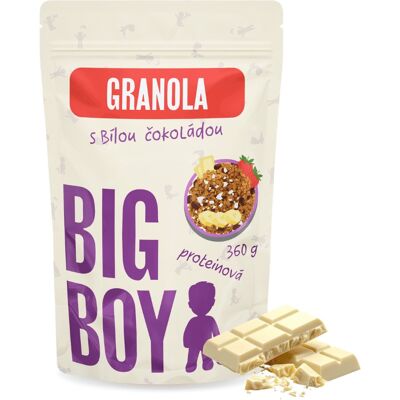 Big Boy Proteinová granola s bílou čokoládou - Granola s bílou čokoládou Big Boy Proteinová granola s bílou čokoládou - Granola s bílou čokoládou