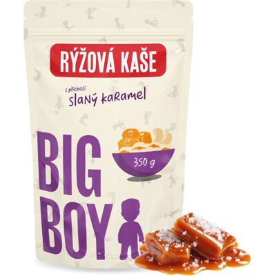 BIG BOY Rýžová kaše Sweet and Salty s příchutí slaného karamelu 350 g BIG BOY Rýžová kaše Sweet and Salty s příchutí slaného karamelu 350 g