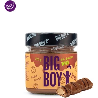 BIG BOY Big Bueno Vegan - Jemný lískový krém s kokosovým mlékem a cukrem 220 g BIG BOY Big Bueno Vegan - Jemný lískový krém s kokosovým mlékem a cukrem 220 g