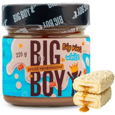 BIG BOY Big King White - Krém s lískovými ořechy a mlékem 220 g BIG BOY Big King White - Krém s lískovými ořechy a mlékem 220 g