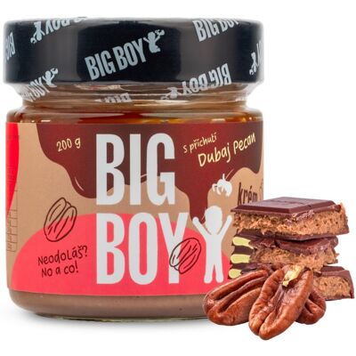 BIG BOY Pekanový krém s příchutí dubajské čokolády 200 g BIG BOY Pekanový krém s příchutí dubajské čokolády 200 g