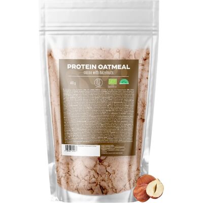 BrainMax Pure Proteinová ovesná kaše kakaová s lískovými ořechy BIO 480 g BrainMax Pure Proteinová ovesná kaše kakaová s lískovými ořechy BIO 480 g