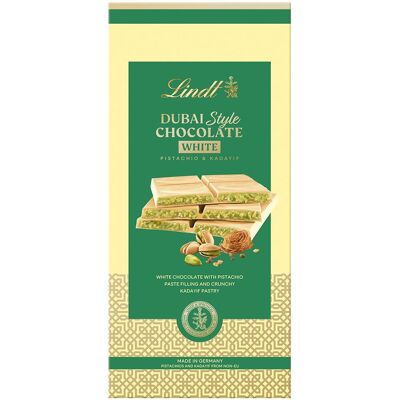 Lindt Dubajská bílá čokoláda s pistáciemi 150 g Lindt Dubajská bílá čokoláda s pistáciemi 150 g