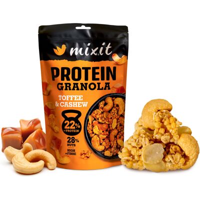 Mixit Proteinová granola z pece Toffee & kešu Mixit Proteinová granola z pece Toffee & kešu