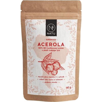 NATU Acerola BIO prášek 60 g NATU Acerola BIO prášek 60 g
