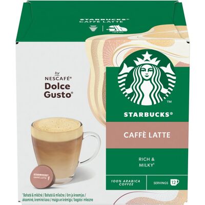 Starbucks - Caffe Latte - Dolce Gusto - 12 kapslí Starbucks - Caffe Latte - Dolce Gusto - 12 kapslí
