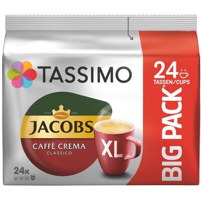 TASSIMO Jacobs Caffe Crema Classico XL 24 porcí TASSIMO Jacobs Caffe Crema Classico XL 24 porcí