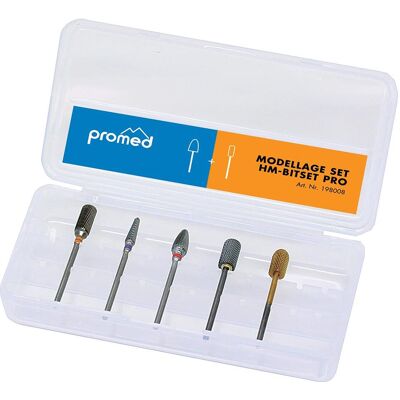 PROMED Sada fréz na nehty HM-Bitset Pro 198008, 5 ks PROMED Sada fréz na nehty HM-Bitset Pro 198008, 5 ks