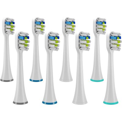 Náhradní hlavy SonicBrush UV Bílá Citlivá - 8 ks Náhradní hlavy SonicBrush UV Bílá Citlivá - 8 ks