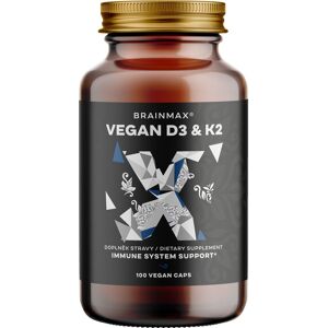 BrainMax Vegansk D3 a K2 - Podpora kostí a imunity BrainMax Vegansk D3 a K2 - Podpora kostí a imunity