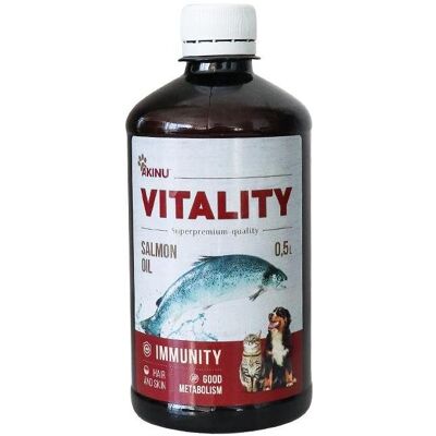 Akinu Vitality lososový olej 500 ml Akinu Vitality lososový olej 500 ml