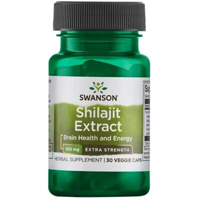 Swanson Shilajit Extrakt - Extra Síla - 100mg - 30 Vegetariánských Kapslí Swanson Shilajit Extrakt - Extra Síla - 100mg - 30 Vegetariánských Kapslí