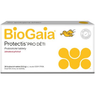 BIOGAIA ProTectis Jahodové žvýkací tablety - Vitamíny a doplňky stravy BIOGAIA ProTectis Jahodové žvýkací tablety - Vitamíny a doplňky stravy