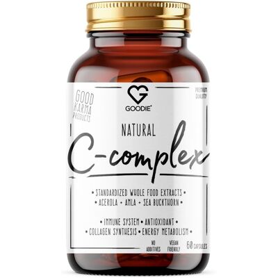 Goodie Natural Vitamin C-Komplex, BIO extrakt z Acerola & Amla & Rakytník NakoMIN® 60 kapslí Goodie Natural Vitamin C-Komplex, BIO extrakt z Acerola & Amla & Rakytník NakoMIN® 60 kapslí