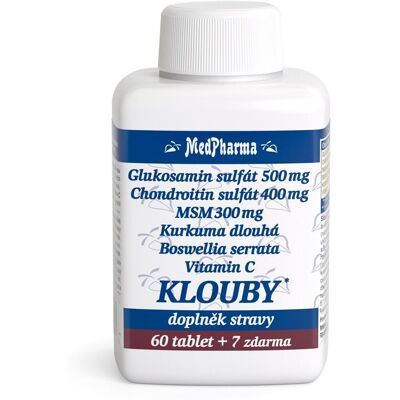 MedPharma Glukosamin Chondroitin MSM - Doplněk Klouby 67 tablet MedPharma Glukosamin Chondroitin MSM - Doplněk Klouby 67 tablet