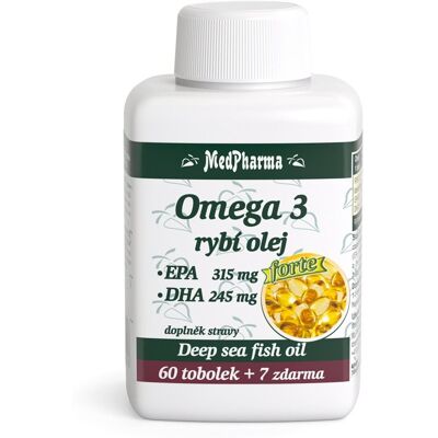 MedPharma Omega 3 Rybí olej Forte - EPA, DHA 67 kapslí MedPharma Omega 3 Rybí olej Forte - EPA, DHA 67 kapslí