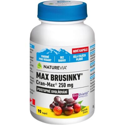 NatureVia Max Brusinky Cran-Max 90 kapslí NatureVia Max Brusinky Cran-Max 90 kapslí