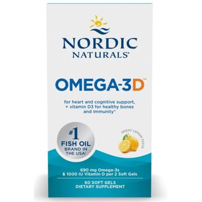 Nordic Naturals Omega-3D 690mg Citrónové měkké kapsle - Vitamíny Nordic Naturals Omega-3D 690mg Citrónové měkké kapsle - Vitamíny