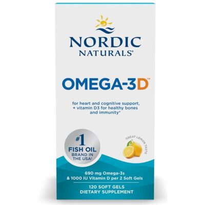 Nordic Naturals Omega-3D 690mg Citrónové Softgels - Rybí olej doplněk Nordic Naturals Omega-3D 690mg Citrónové Softgels - Rybí olej doplněk
