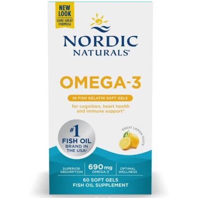 Nordic Naturals Omega-3 Citrón 690mg Měkké želatínové kapsle - Omega-3 Softgels Nordic Naturals Omega-3 Citrón 690mg Měkké želatínové kapsle - Omega-3 Softgels