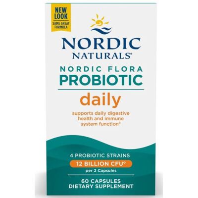 Nordic Naturals Nordic Flora Probiotic Daily - 12 Miliardů CFU - 60 Kapslí Nordic Naturals Nordic Flora Probiotic Daily - 12 Miliardů CFU - 60 Kapslí