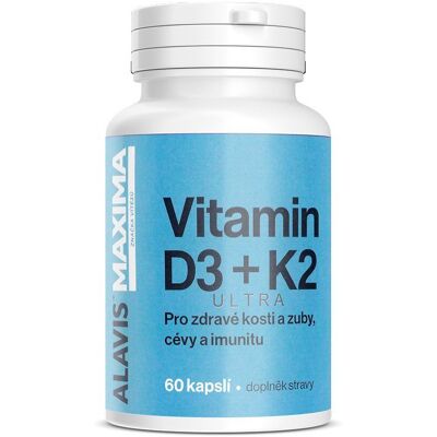 ALAVIS MAXIMA Vitamin D3 K2 60 kapslí ALAVIS MAXIMA Vitamin D3 K2 60 kapslí