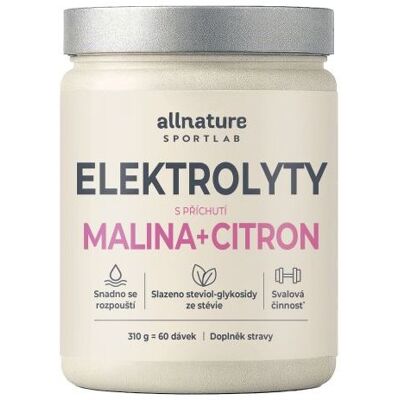 Allnature Sportlab Elektrolyty malina + citron 310 g Allnature Sportlab Elektrolyty malina + citron 310 g