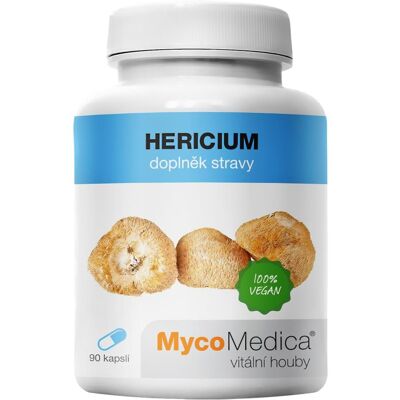 MycoMedica Hericium - Vegansk doplněk - Lví hříva MycoMedica Hericium - Vegansk doplněk - Lví hříva