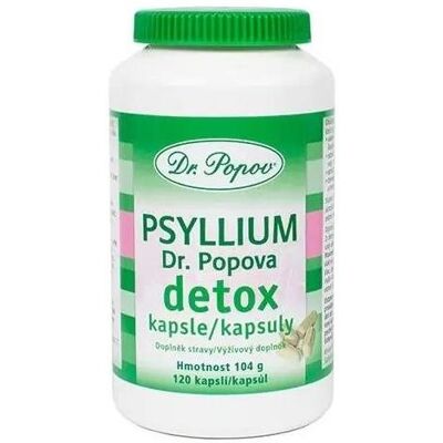 Dr. Popov Psyllium Detox 120 kapslí - Doplněk stravy Dr. Popov Psyllium Detox 120 kapslí - Doplněk stravy