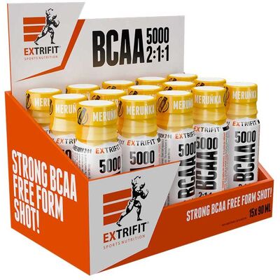 Extrifit BCAA 5000 2:1:1 Shot 15 × 90 ml apricot Extrifit BCAA 5000 2:1:1 Shot 15 × 90 ml apricot