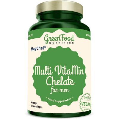 GreenFood Multivitamin chelát pro muže 90 kapslí GreenFood Multivitamin chelát pro muže 90 kapslí