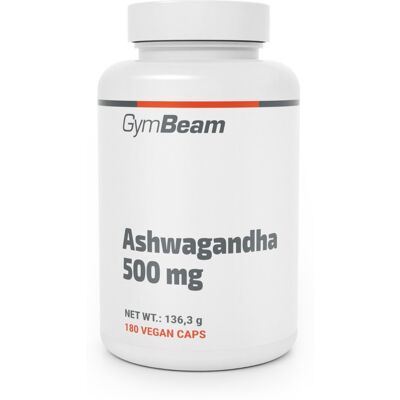 GymBeam Ashwagandha 500 mg - kapsle - 180 - Supplement GymBeam Ashwagandha 500 mg - kapsle - 180 - Supplement