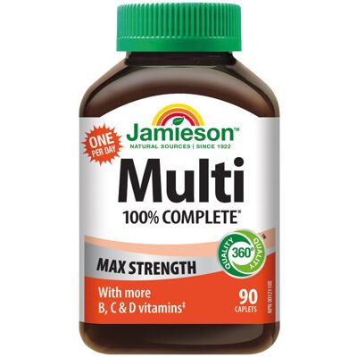 Jamieson Multi COMPLETE MAX Strength 90 tablet Jamieson Multi COMPLETE MAX Strength 90 tablet
