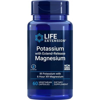 Life Extension Draslík s prodlouženým uvolňováním hořčíku - 60 Vegetariánských kapslí Life Extension Draslík s prodlouženým uvolňováním hořčíku - 60 Vegetariánských kapslí