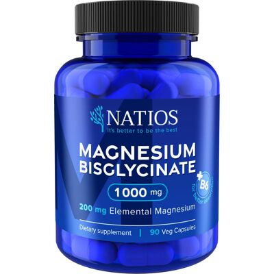 NATIOS Hořčík Bisglycinát 1000 mg + B6 - Doplněk stravy NATIOS Hořčík Bisglycinát 1000 mg + B6 - Doplněk stravy
